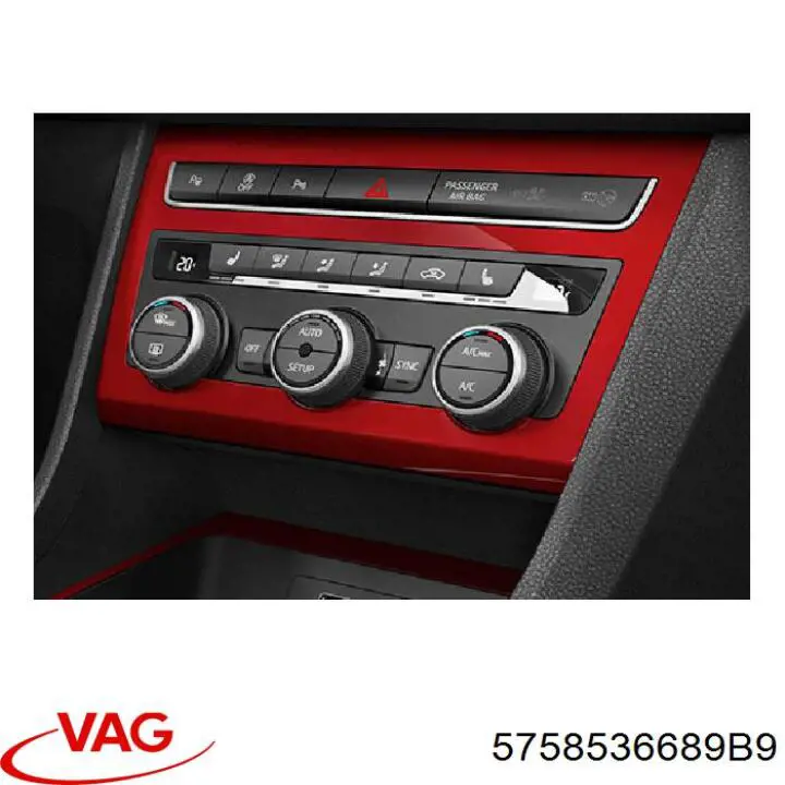 Parrilla 5758536689B9 VAG