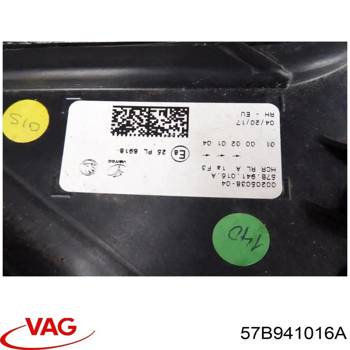 Faro delantero derecho VAG 57B941016A