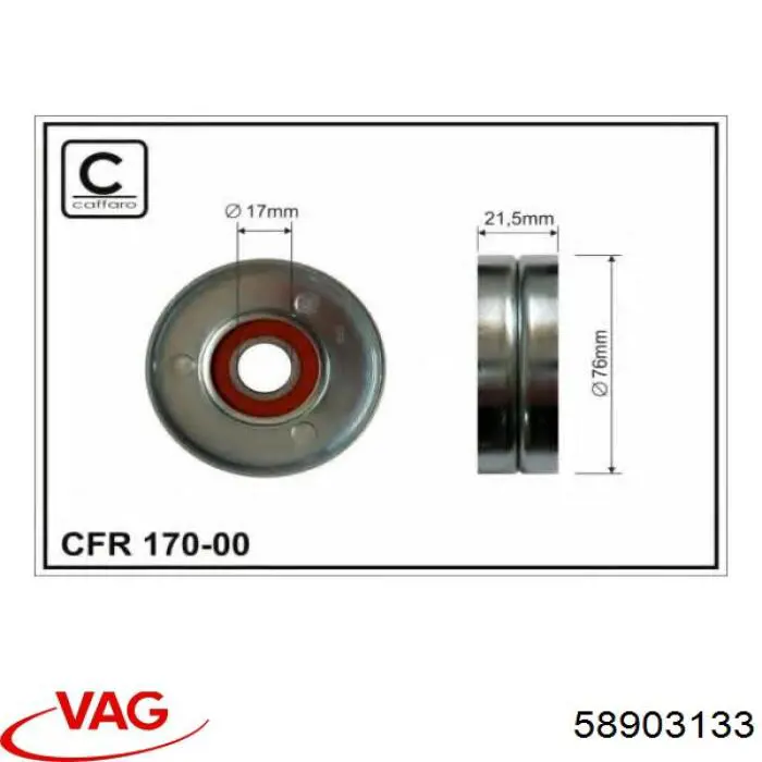 58903133 VAG tensor de correa poli v