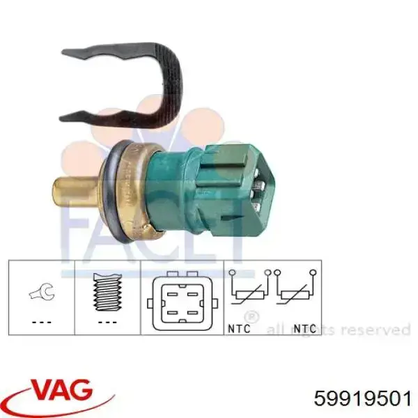 Sensor de temperatura del motor VAG 59919501
