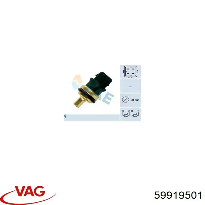 Comprar 59919501 VAG Sensor de temperatura de agua