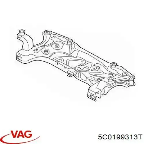 Subchasis delantero soporte motor VAG 5C0199313T precio, desde 911,12 EUR