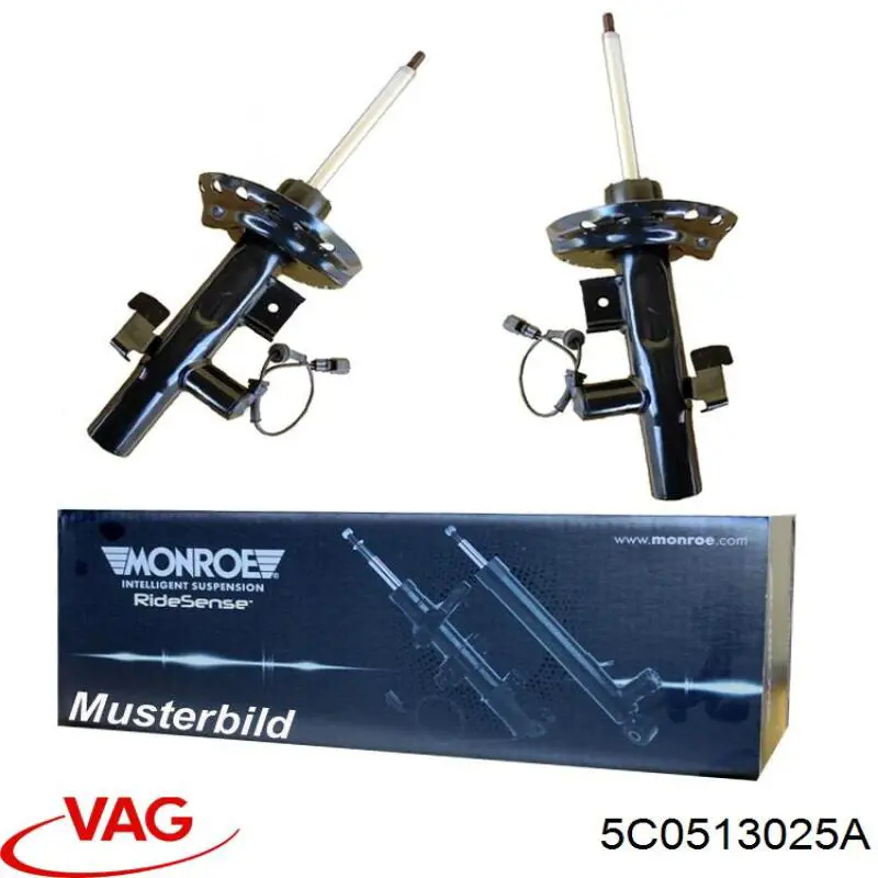 Amortiguador trasero 5C0513029E VAG