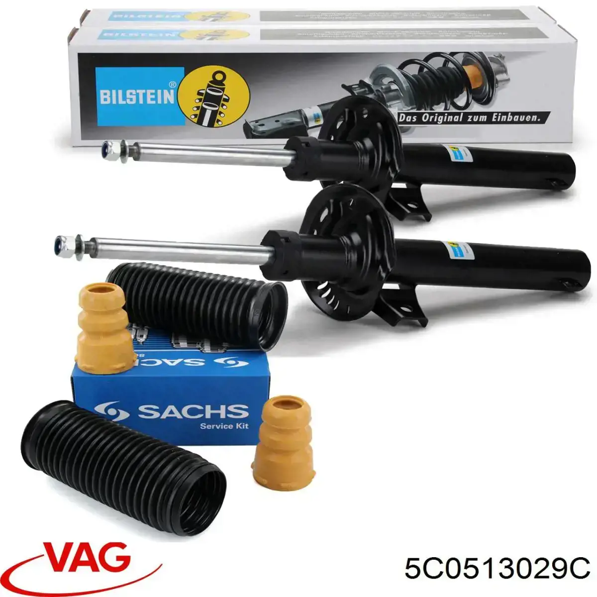 Amortiguador trasero 5C0513029C VAG