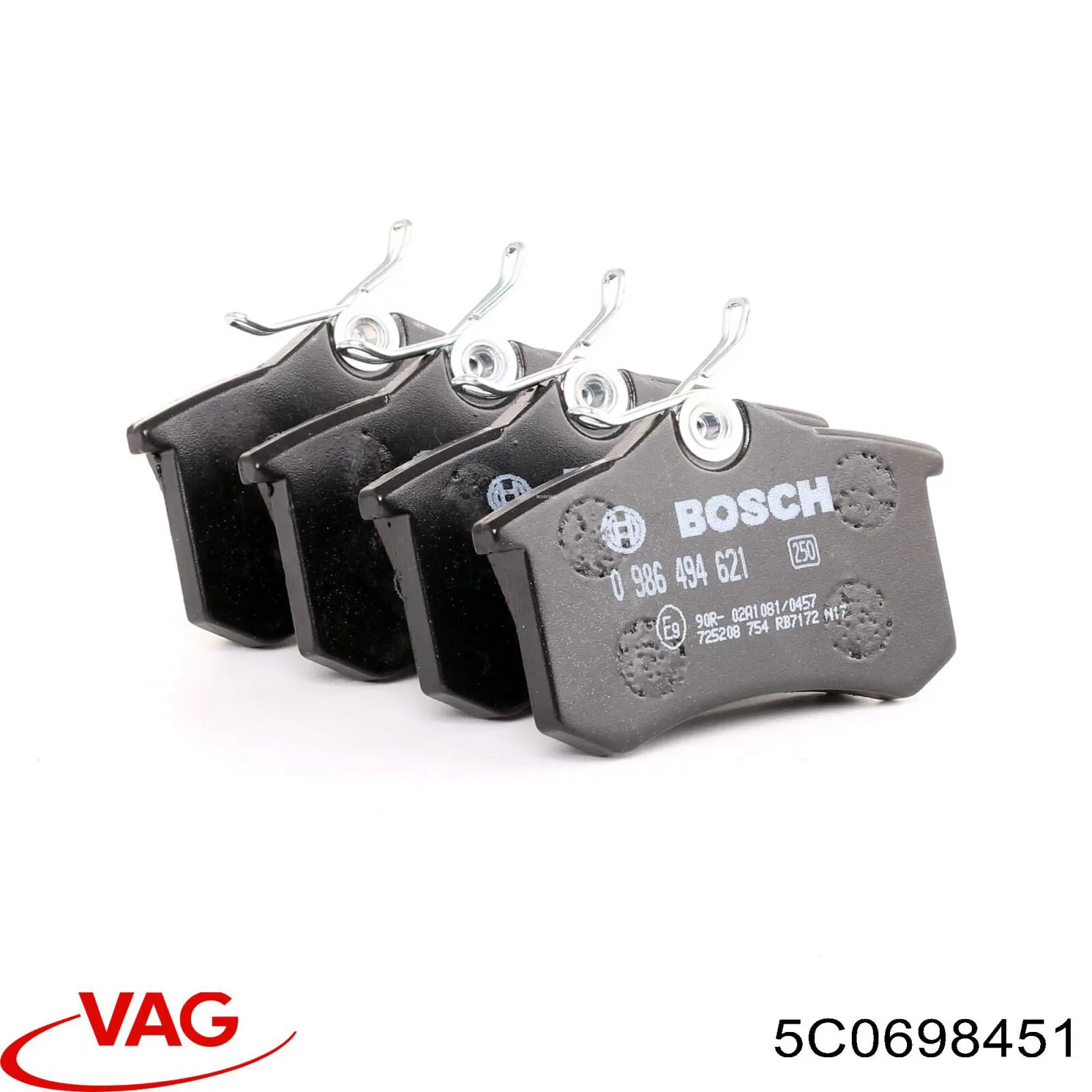 Comprar 5C0698451 VAG Pastillas de freno traseras