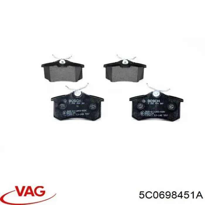 Pastillas traseras de freno VAG 5C0698451A precio, desde 17,82 EUR