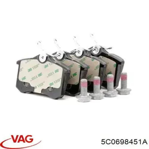 Comprar 5C0698451A VAG Pastillas de freno traseras