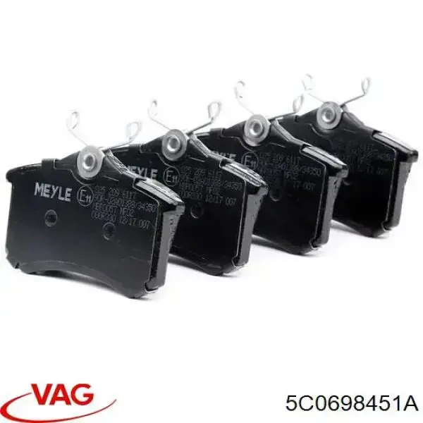 Pastillas de freno traseras 5C0698451A VAG