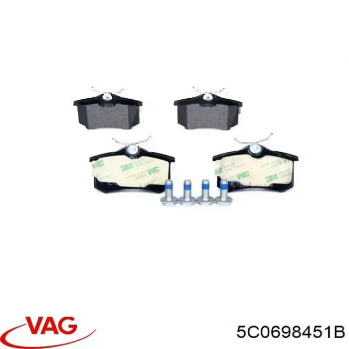 Pastillas traseras de freno VAG 5C0698451B precio, desde 16,32 EUR