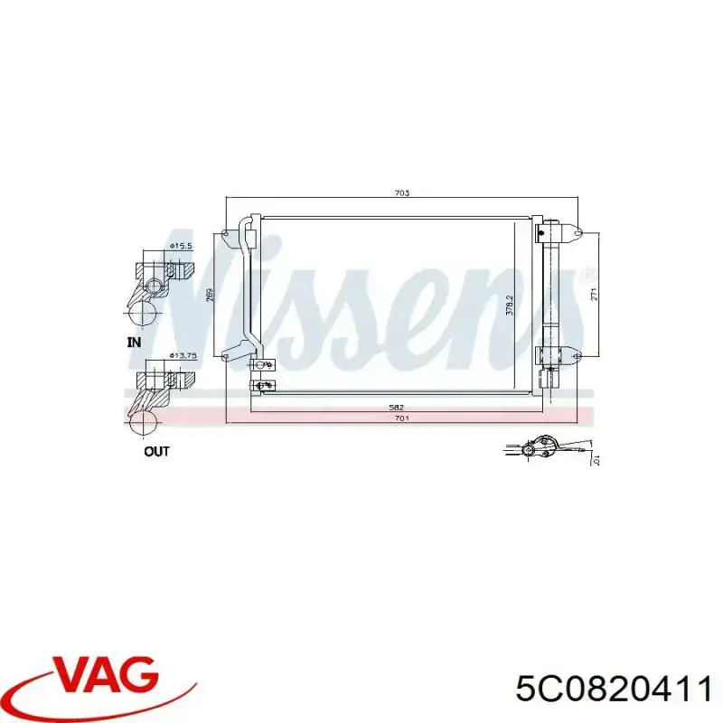 Aire acondicionado capacitor VAG 5C0820411 precio, desde 92,49 EUR