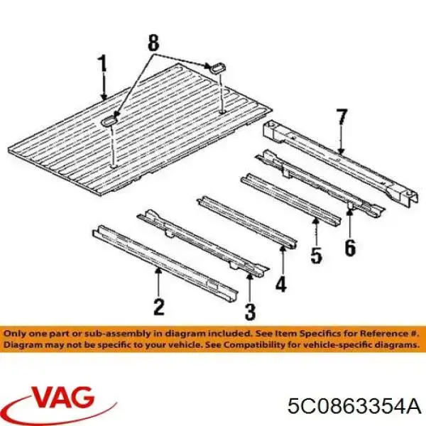 Aislamiento acústico del cortafuegos VAG 5C0863354A precio, desde 171,91 EUR