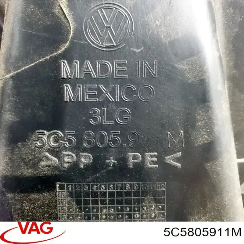 Comprar 5C5805911M VAG Guardalodos interior izquierdo, guardafango delantero
