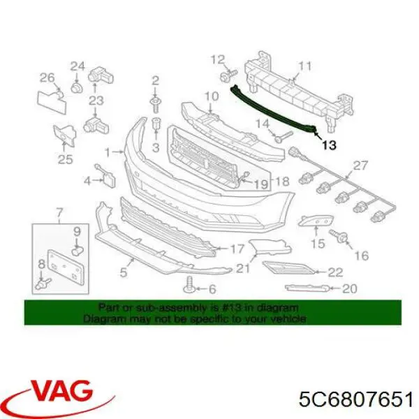 Comprar 95030713 Polcar Refuerzo parachoque delantero