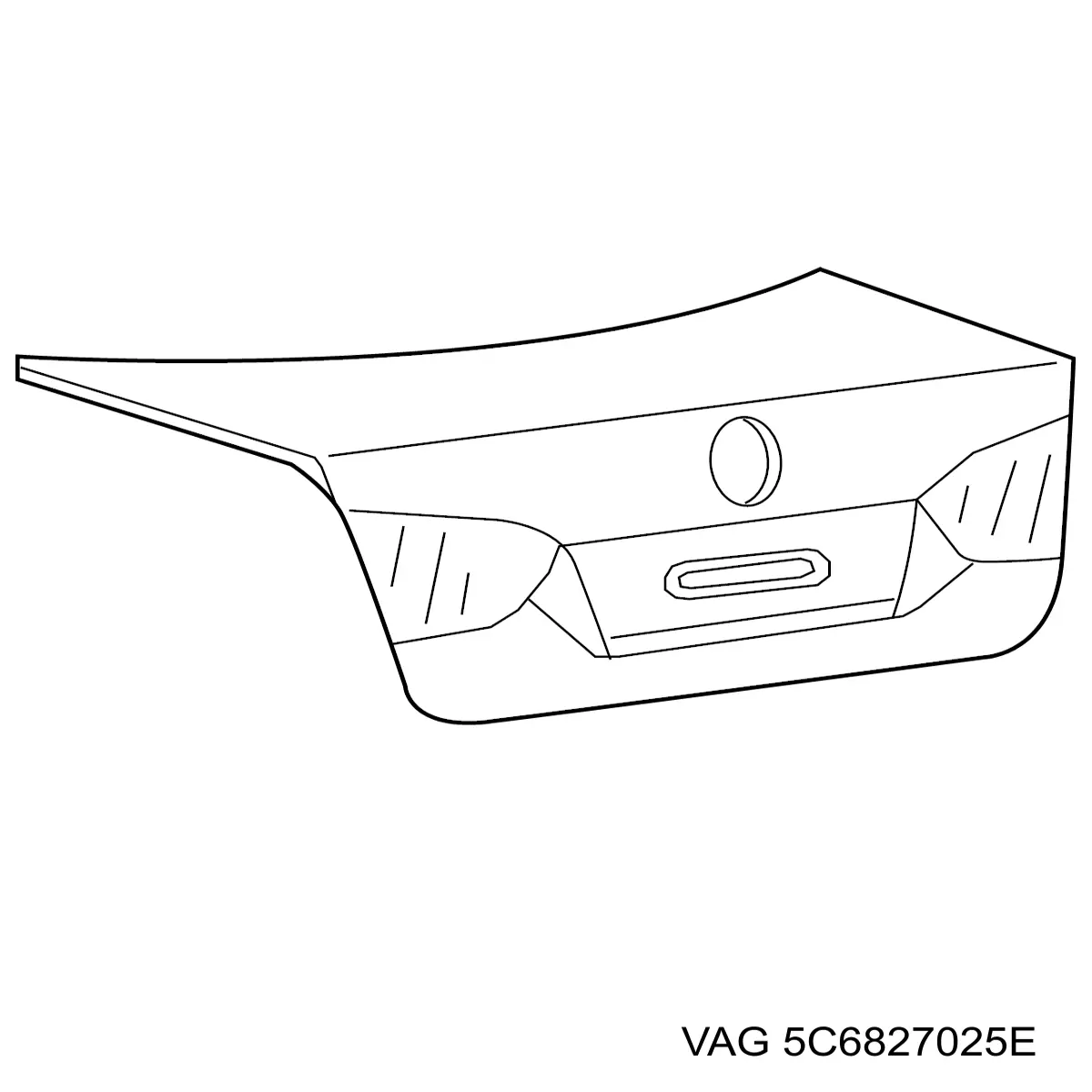 Comprar 5C6827025E VAG Tapa maletero