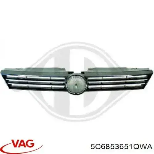 Rejilla delantera VAG 5C6853651QWA precio, desde 40,52 EUR