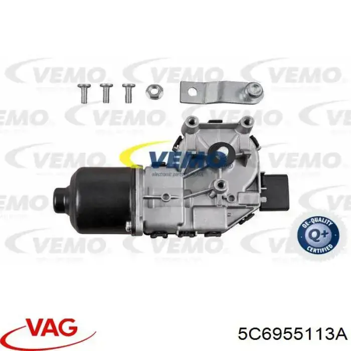 5C6955113A VAG motor del limpiaparabrisas del parabrisas