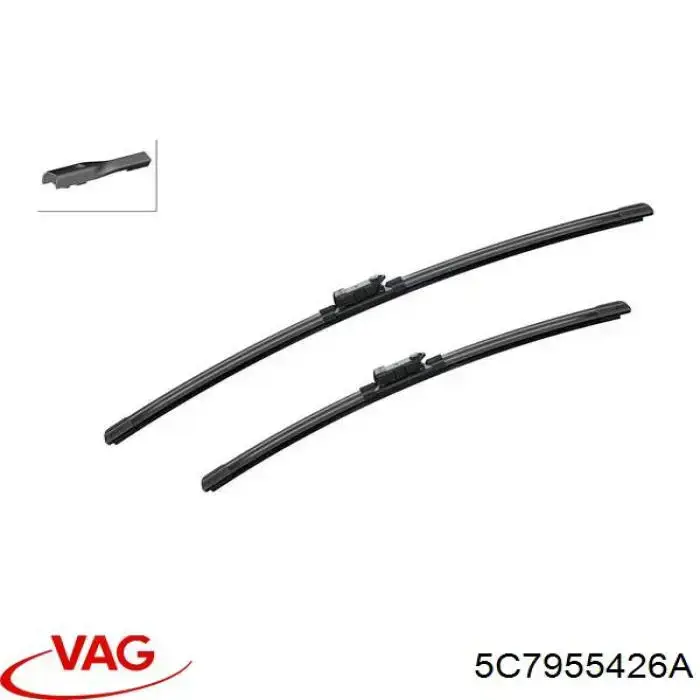 Escobilla del limpiaparabrisas del lado del pasajero VAG 5C7955426A precio, desde 24,84 EUR