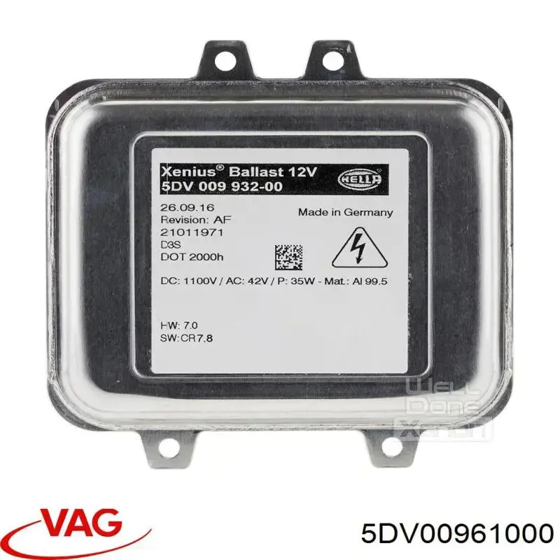 Centralita, faros xenon 5DV00961000 VAG