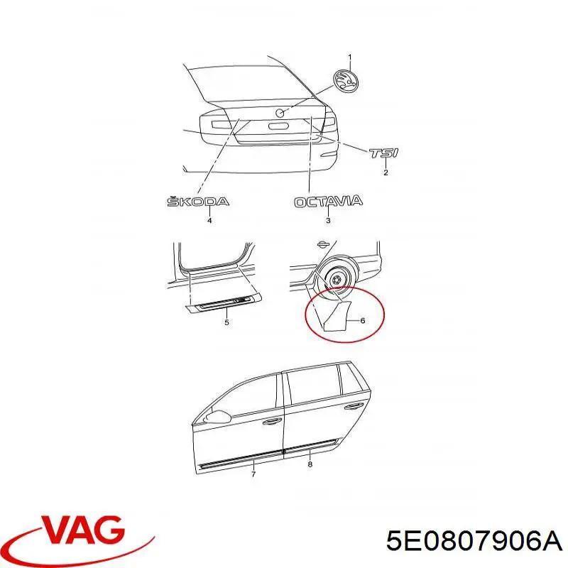  VAG 5E0807906A precio, desde 18,71 EUR