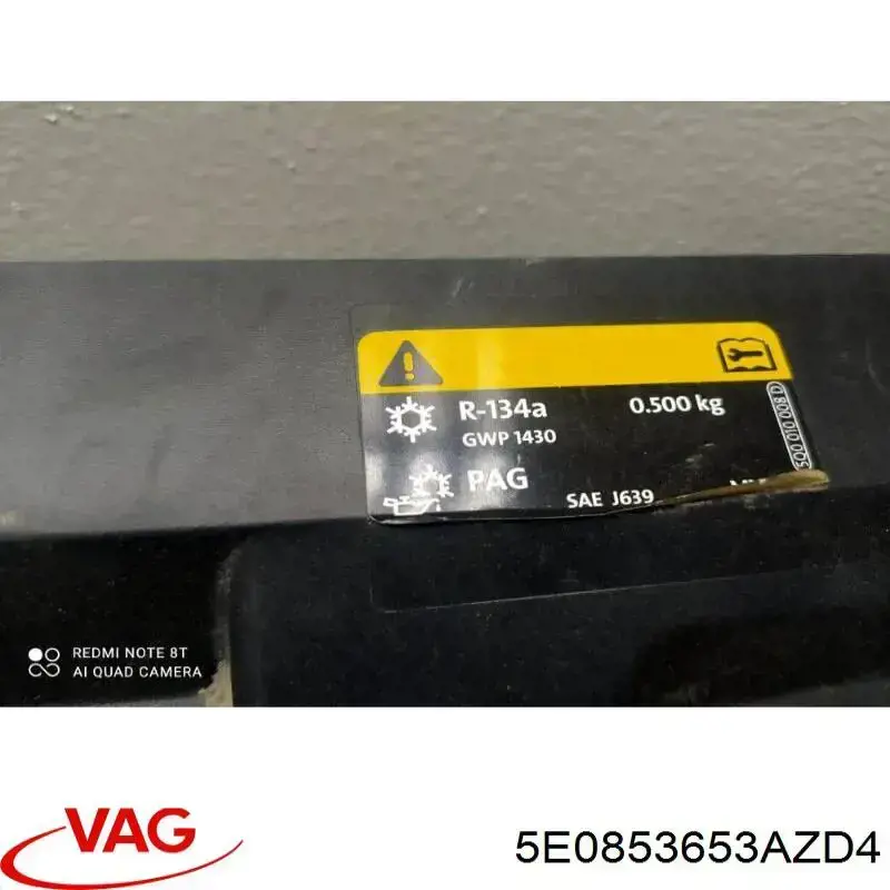 5E0853653AZD4 VAG panal de radiador