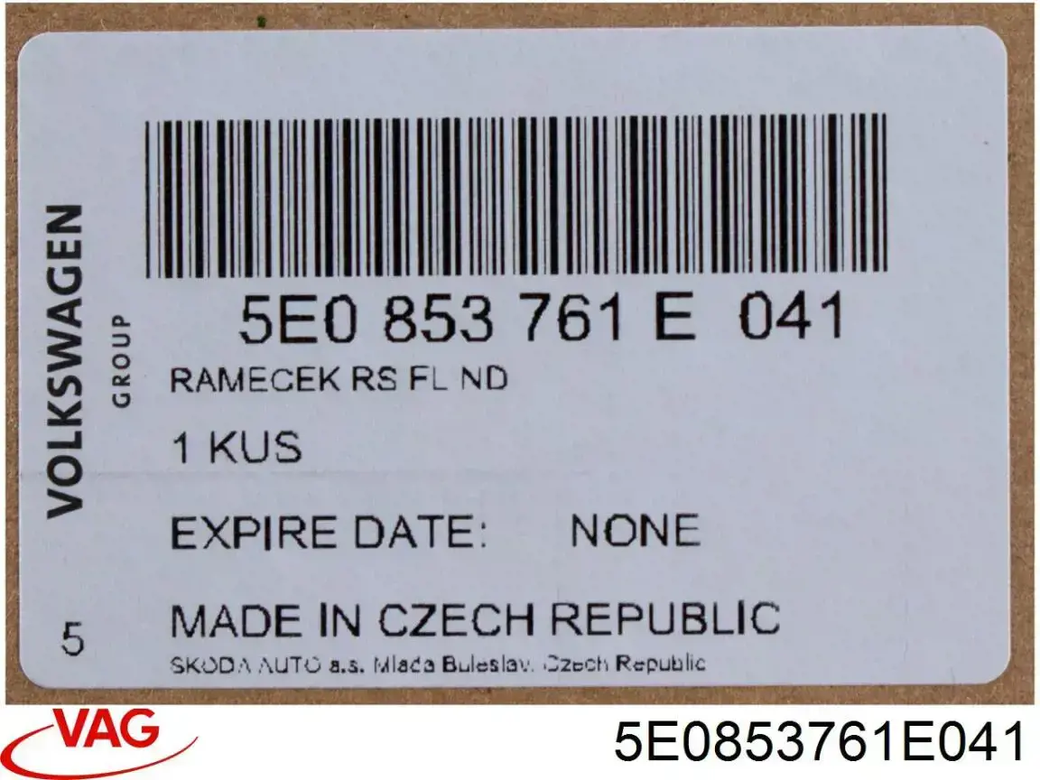 Moldura de rejilla de radiador 5E0853761E041 VAG