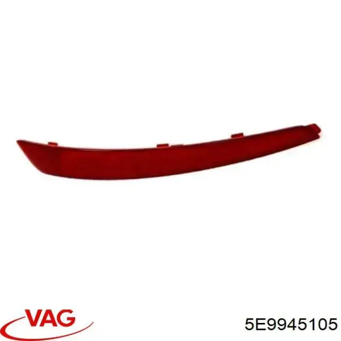 Reflector trasero izquierdo del parachoques 30945063 AND