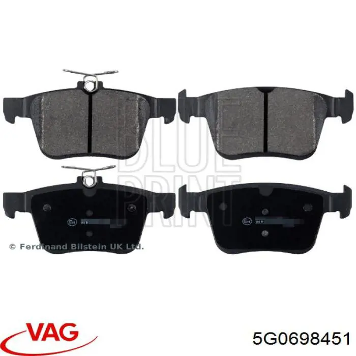 Pastillas de freno traseras 5G0698451 VAG