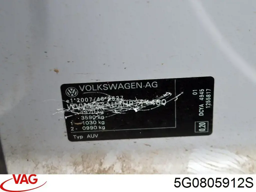 Comprar 5G0805912S VAG Guardalodos interior delantero derecho