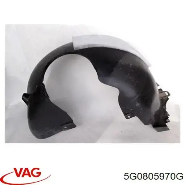 5G0805970G VAG Guardabarros interior trasero derecho del guardafango delantero