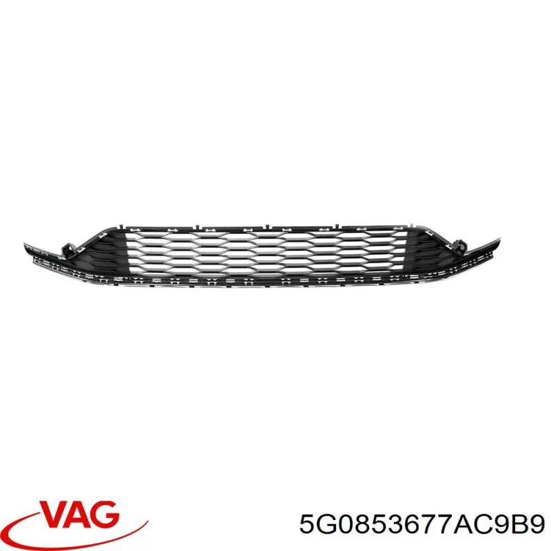 5G0853677AC9B9 VAG Rejilla de ventilación, parachoques delantero, central