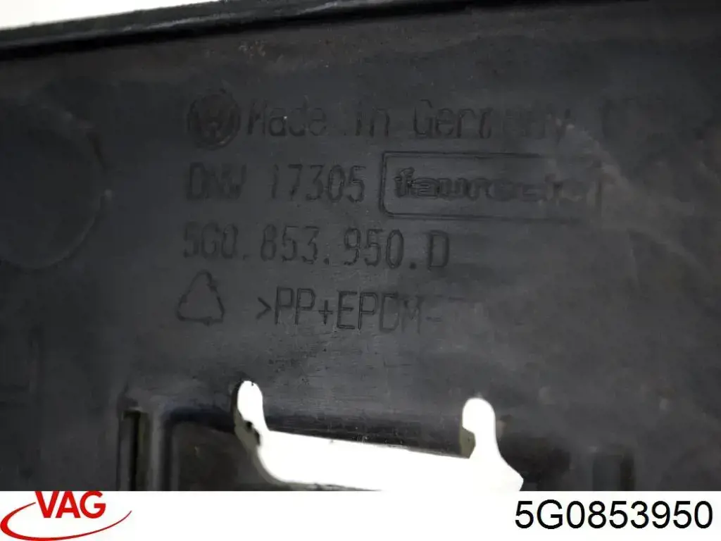 5G0853950 VAG Rejilla interior derecha del parachoques delantero
