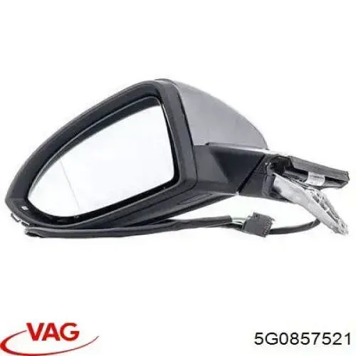 Cristal de espejo retrovisor exterior izquierdo VG4007504 Prasco