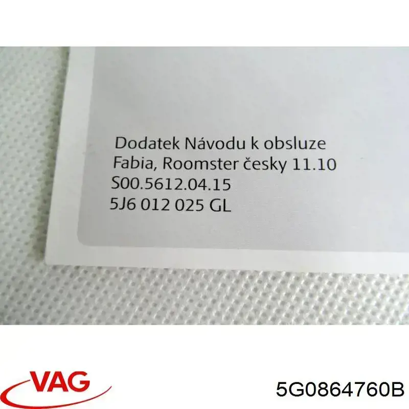 Aislamiento acústico del cortafuegos VAG 5G0864760B precio, desde 34,02 EUR