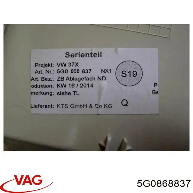 Luz de techo interior (cabina) VAG 5G0868837 precio, desde 47,92 EUR
