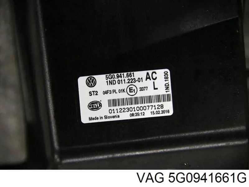 Luz antiniebla izquierda VAG 5G0941661