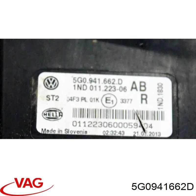 5G0941662D VAG Faro antiniebla derecho