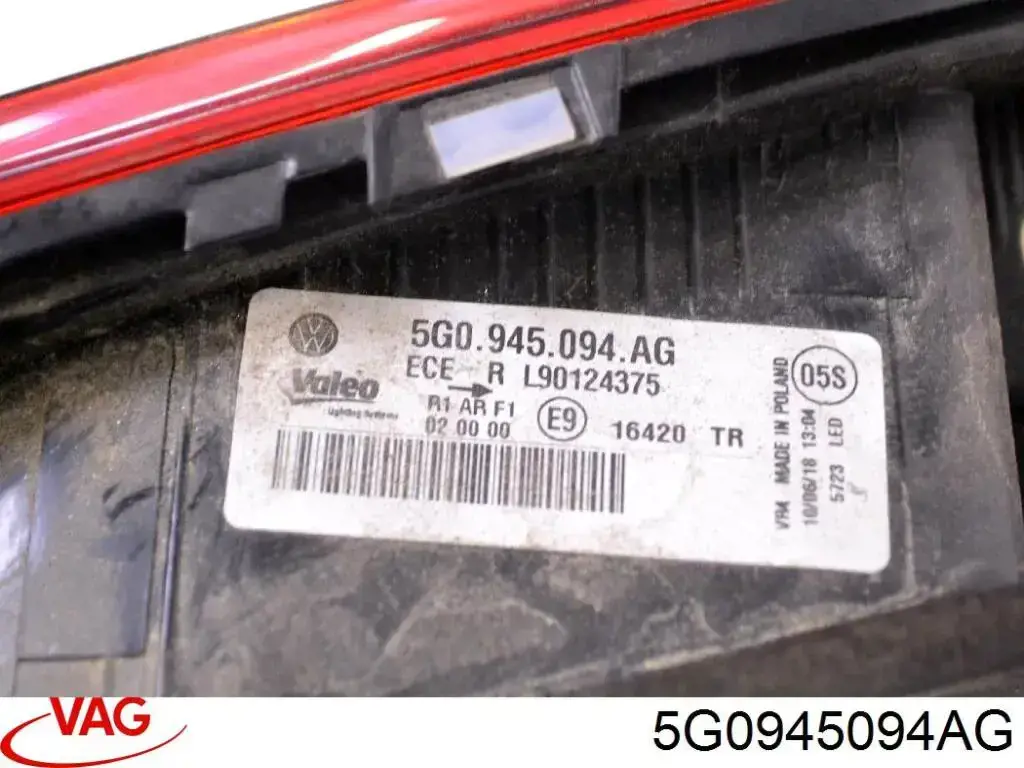 5G0945094AG VAG Piloto trasero interior derecho