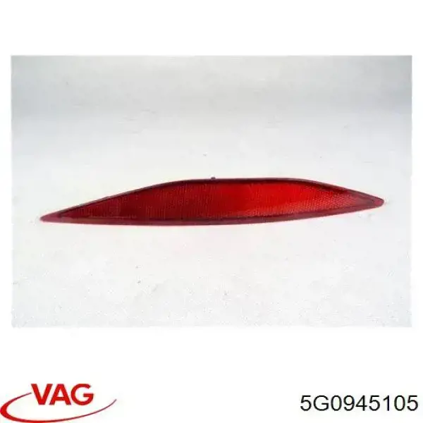 Reflector trasero izquierdo del parachoques 5G0945105 VAG