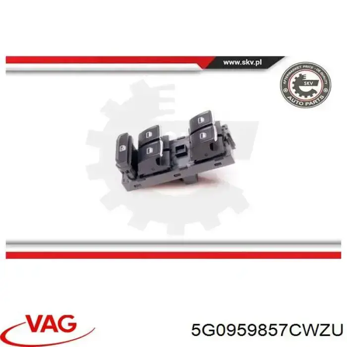 Unidad de control elevalunas delantera izquierda VAG 5GG959857A