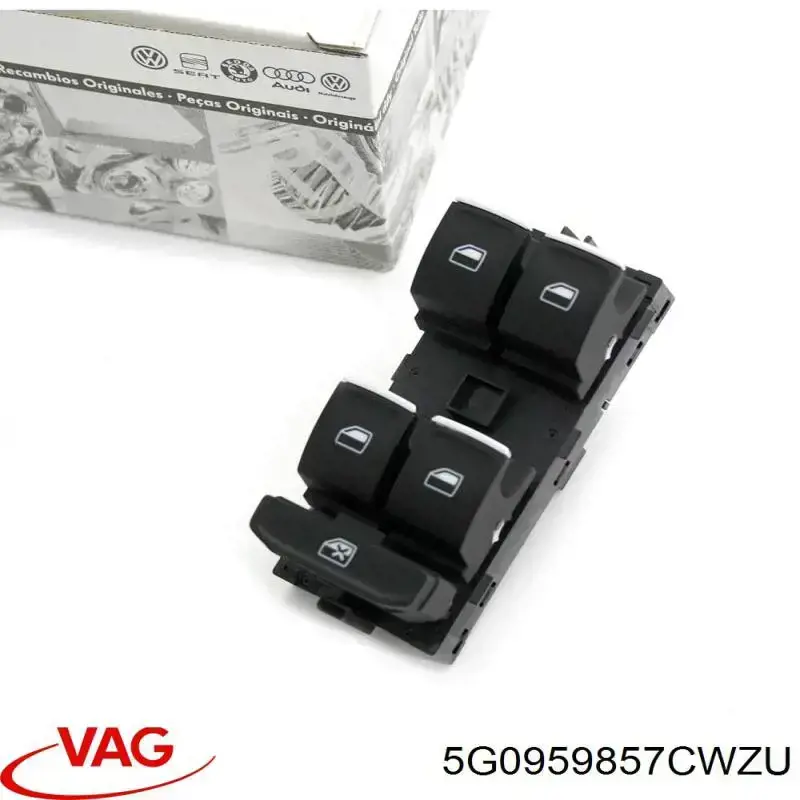 Interruptor de elevalunas delantera izquierda 5GG959857A VAG