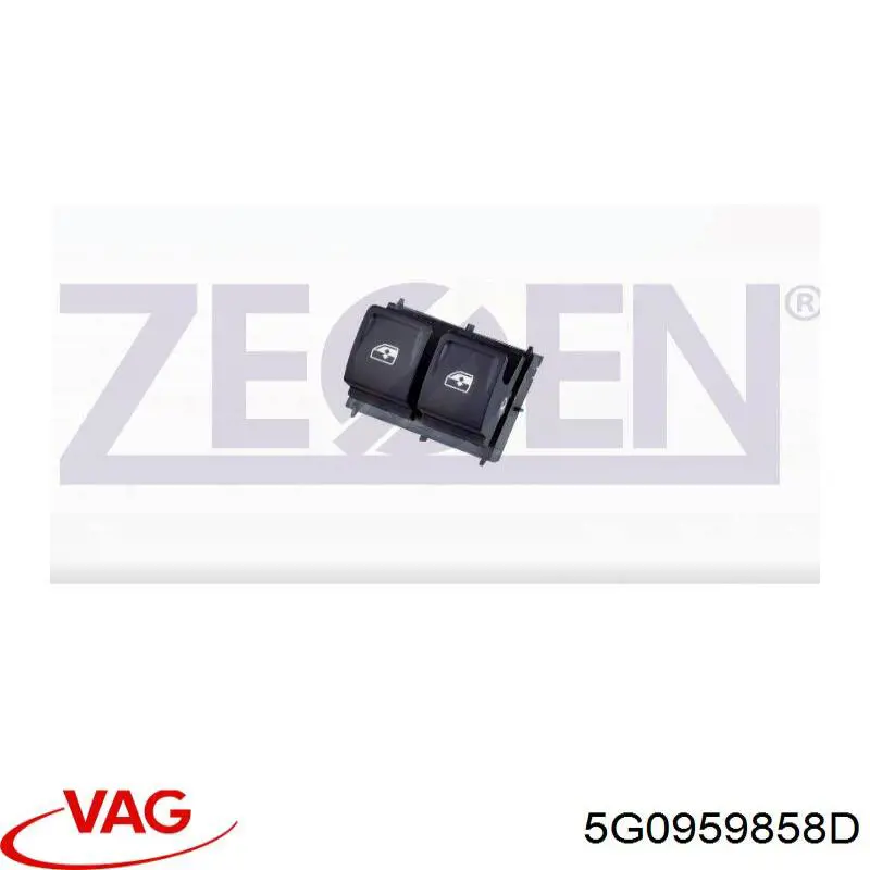 Interruptor de elevalunas delantera izquierda 5G0959858 VAG