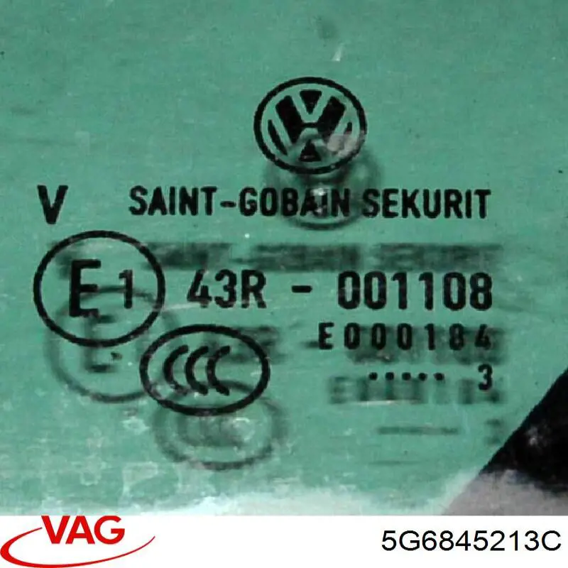 Cristal de la ventanilla fija de la puerta trasera izquierda VAG 5G6845213C precio, desde 220,91 EUR