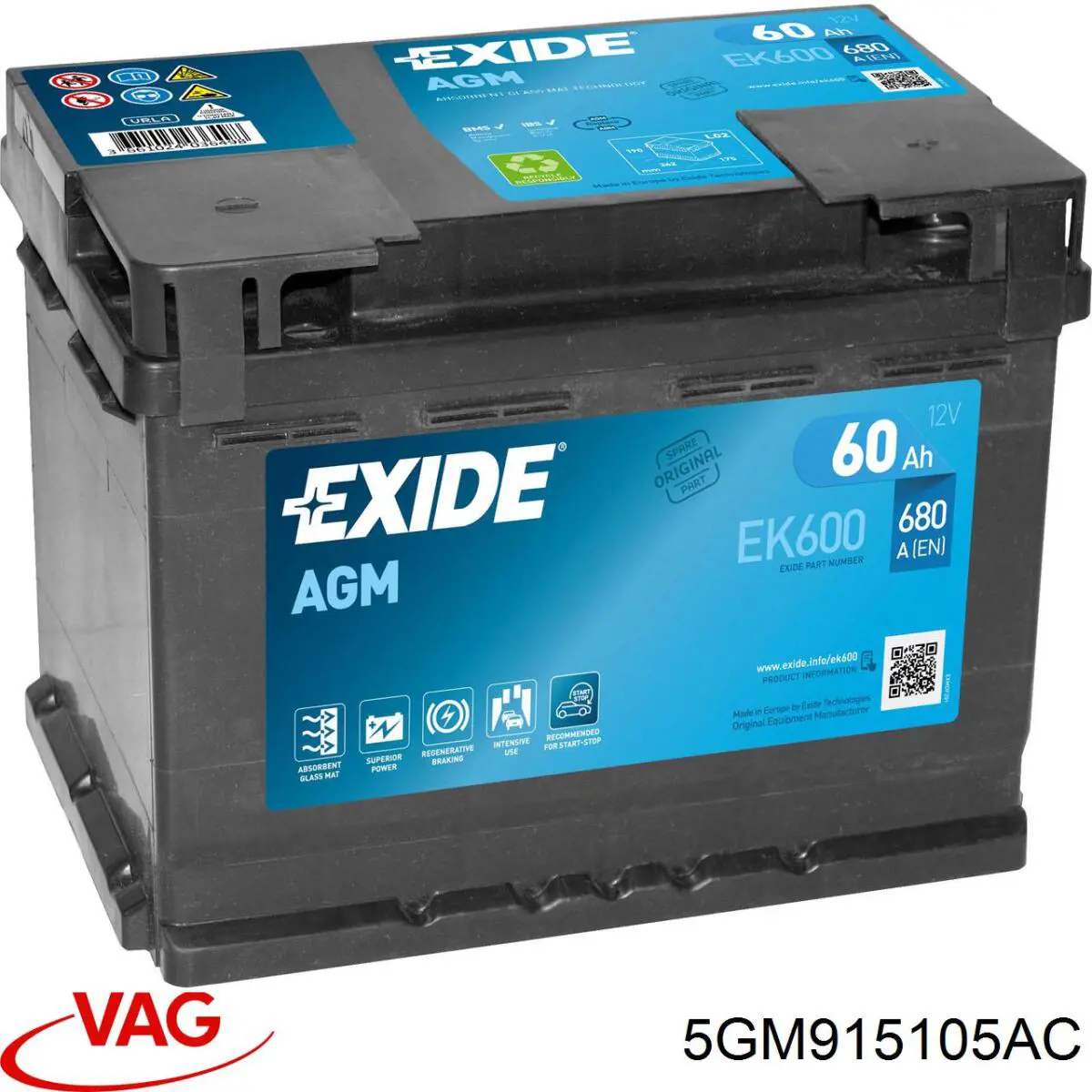 Batería 5GM915105AC VAG
