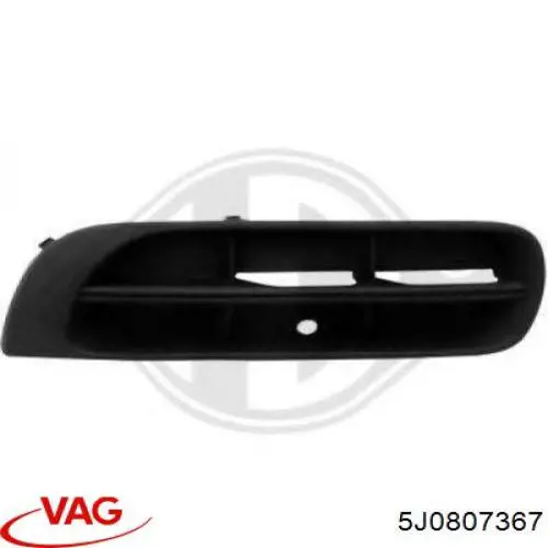 Rejilla del parachoques delantera izquierda 5J0807367 VAG