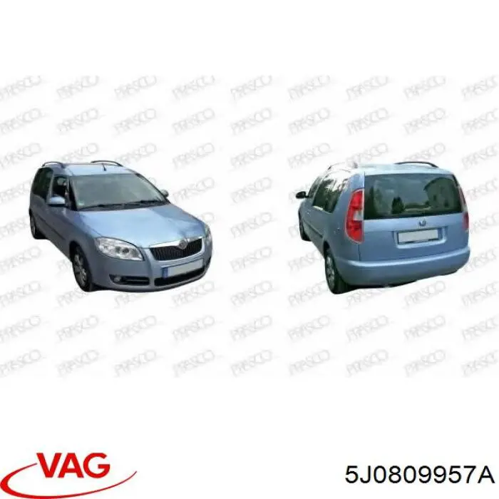 Comprar 5J0809957A VAG Guardalodos interior izquierdo, guardafango delantero