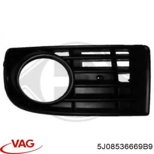 Tapa de rejilla de faro antiniebla delantero derecho VAG 5J08536669B9 precio, desde 8,58 EUR