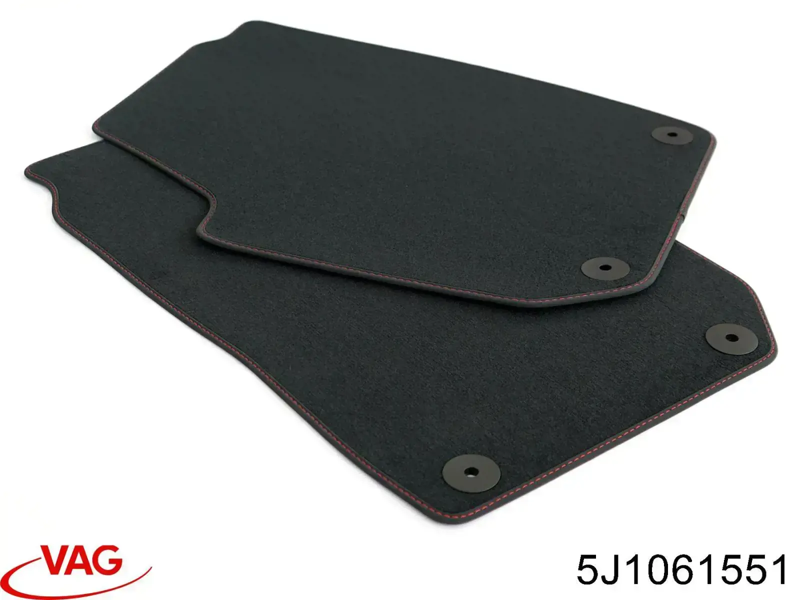 Juego de alfombrillas delanteras, 2 piezas 5J1061551 VAG