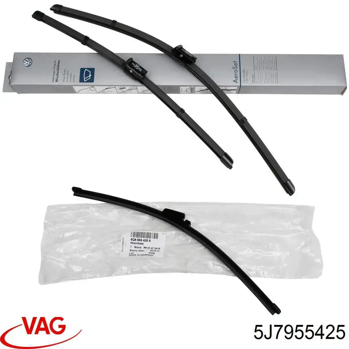Limpiaparabrisas traseros 5J7955425 VAG