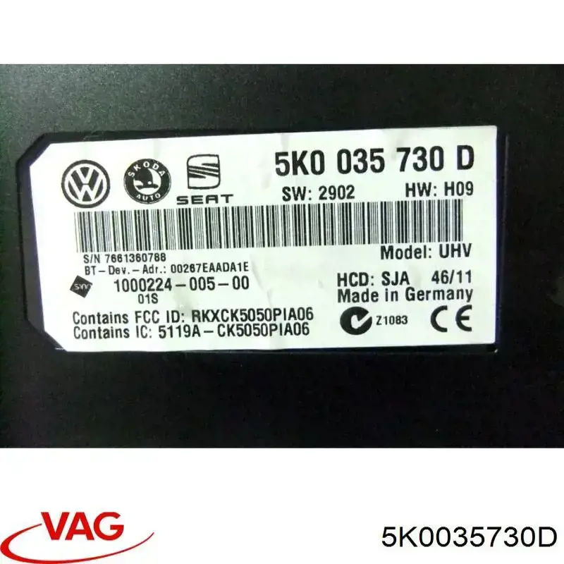Comprar 5K0035730D VAG Unidad de control multimedia