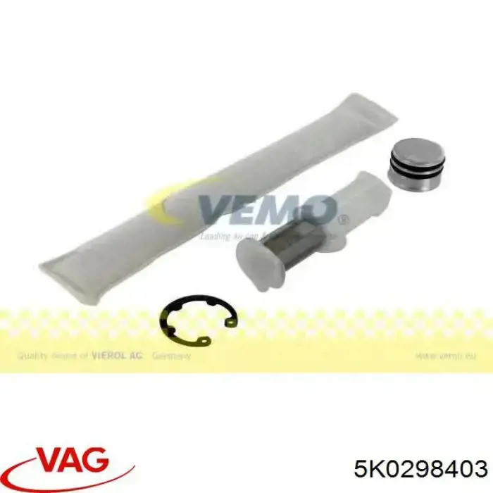 5K0298403 VAG receptor-secador del aire acondicionado